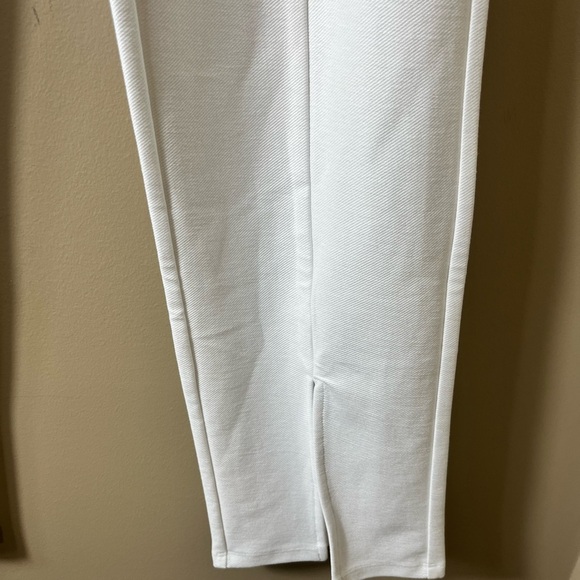 Michael Kors White Slit Hem Pull On Leggings Pants Medium Modern Clean Beauty - Picture 8 of 9